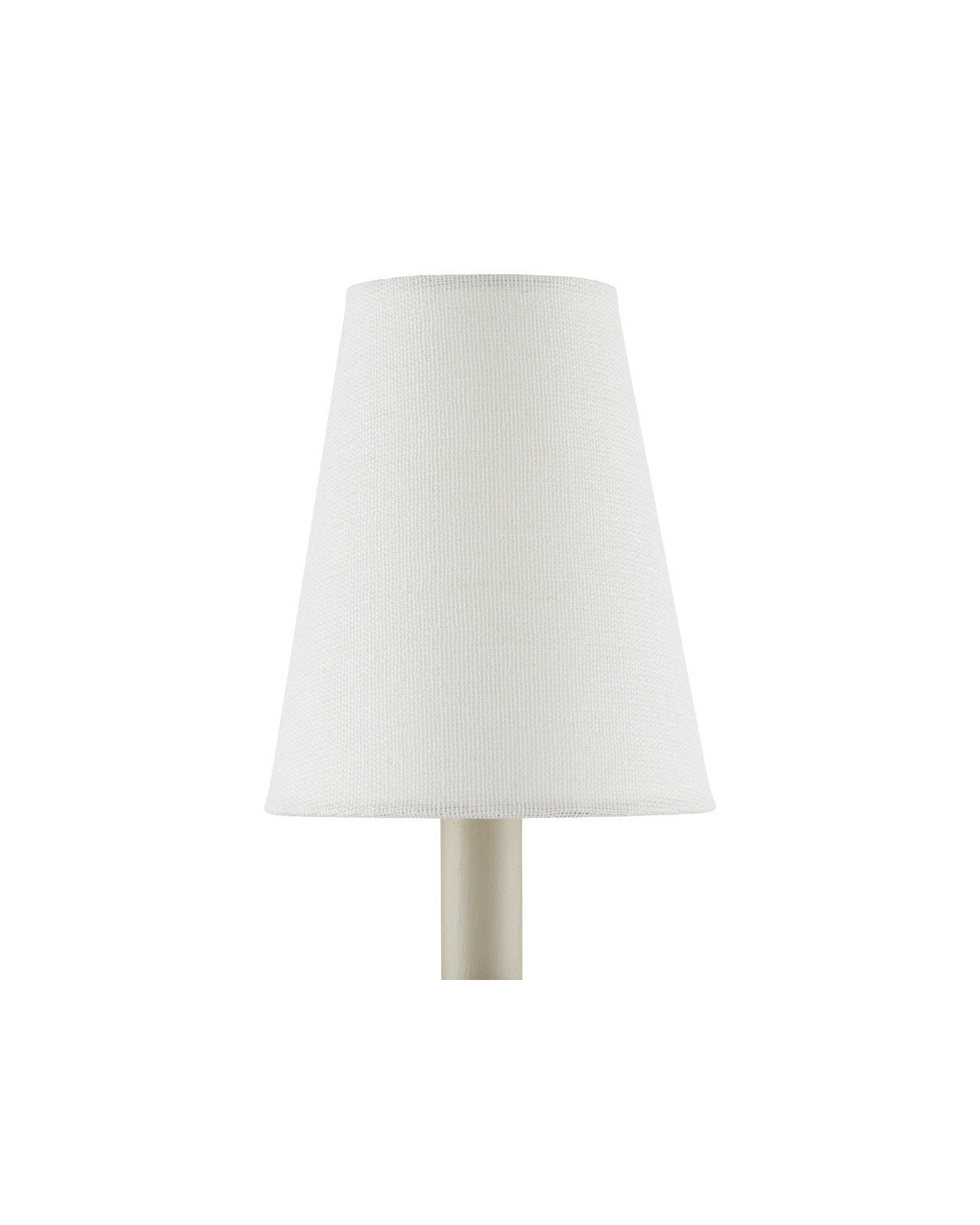 Off-White Fine Grasscloth Tapered Chandelier Shade